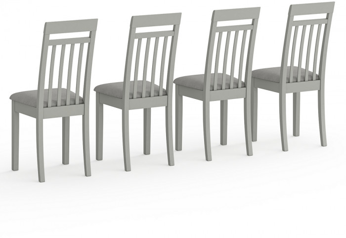 Четыре стула Мебель--24 Гольф-11 разборных, цвет серый, обивка ткань велюр серый 63, ШхГхВ 40х40х100 см., от пола до верха сиденья 47 см.