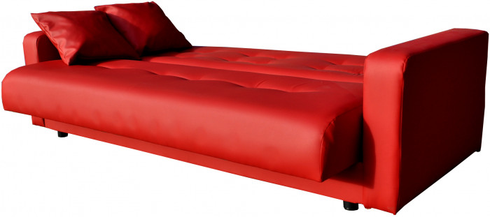 Диван Аккорд 140 красный , пружинный блок Боннель
