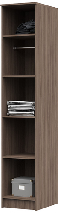 Гостиная ОЛЬБИЯ пенал 430х2100х542 шимо темный/шимо светлый