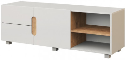 Тумба под ТВ для гостиной "Шанталь" - Дуб наварра/Белый