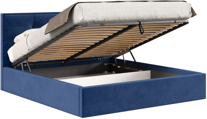 Кровать с подъёмным механизмом 1800 Римини, темно-синий