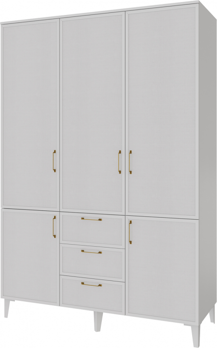 Толедо Шкаф 3-х створчатый с ящиками ТШ-24 белый