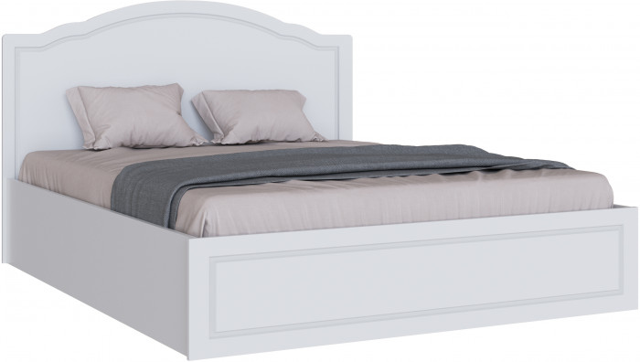 Кровать 1,6 с ортопед. основанием Апполия, Белый/Белый дуб