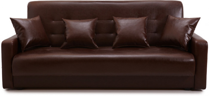 Диван-книжка Аккорд 140х190, экокожа коричневый