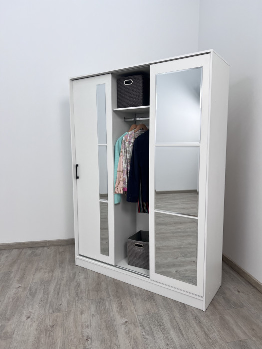 Шкаф-купе Стиль-2 1600, Дуб крафт серый/Дуб крафт белый