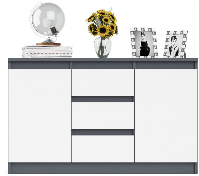 Мори Комод МК1200.3, графит/белый