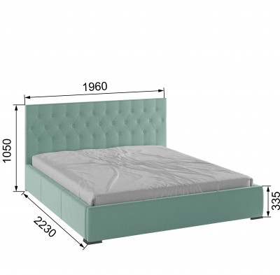 Октавия Кровать интерьерная 180 мятный ромб, ортопед