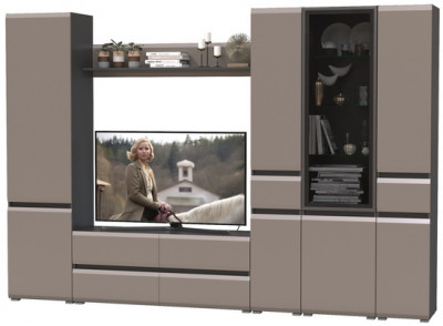 Сидней Комплектация № 059, корпус: антрацит/фасады: МДФ веллюто капучино