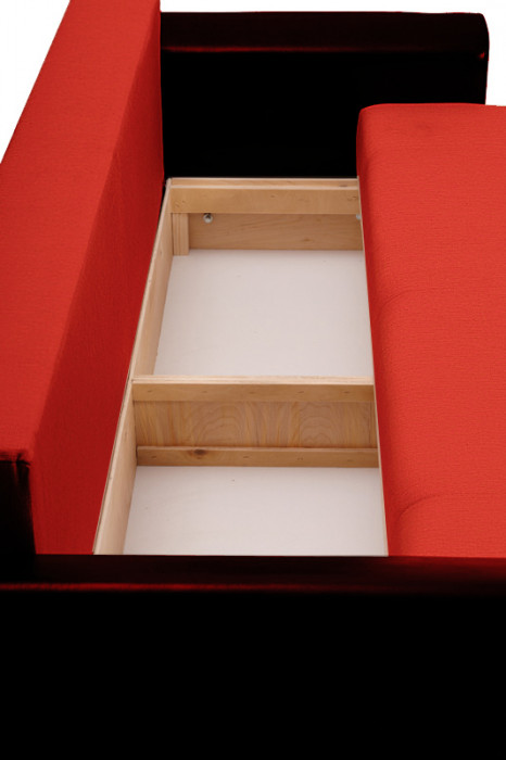 Диван еврокнижка Амстердам 160 рогожка красная НПБ