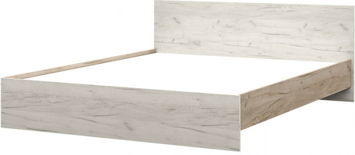 КР 558 Бася ЛДСП кровать 1600 дуб крафт серый/дуб крафт белый