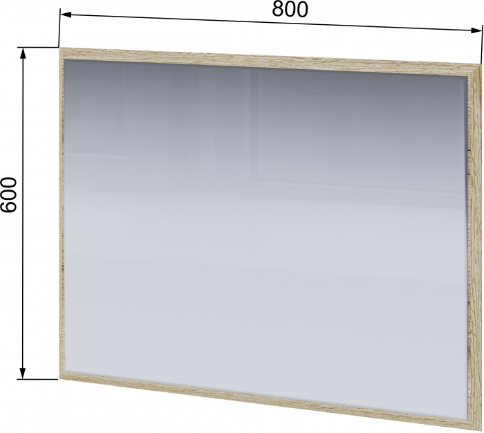 Плейона Зеркало крафт серый