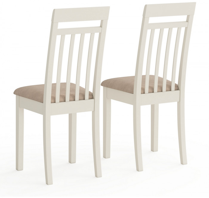 Два стула Мебель--24 Гольф-11 разборных, цвет слоновая кость, обивка ткань велюр бежевый 05, ШхГхВ 40х40х100 см., от пола до верха сиденья 47 см.