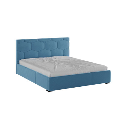 Манука Кровать интерьерная 160 светло-голубой, ПМ
