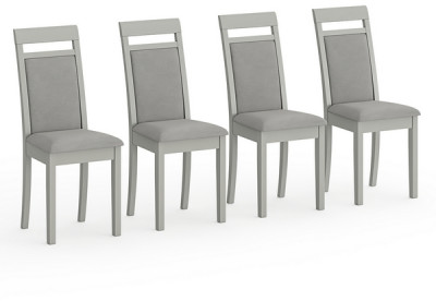Четыре стула Мебель--24 Гольф-12 разборных, цвет серый, обивка ткань велюр серый 63, ШхГхВ 40х40х100 см., от пола до верха сид. 47 см.(мягк. спинка)