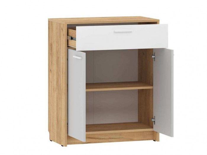 Тумба Нортон НМ 013.76 Дуб крафт золотой/белый/серый камень