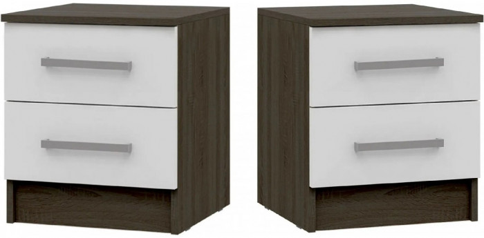 Мартина Тумбы прикроватные (Сонома / Белый глянец)