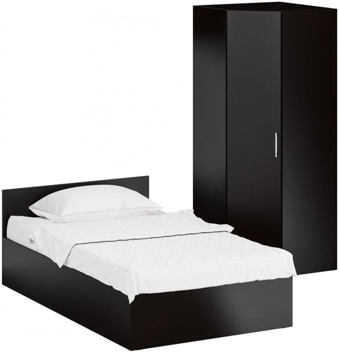 Кровать 1200 + угловой шкаф Стандарт, венге