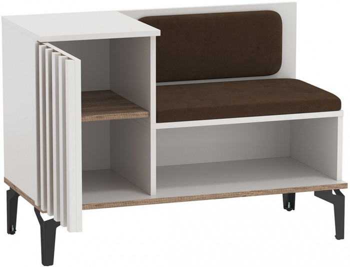 Тумба под обувь Либерти 51.23 опора h=150мм Белый / Дуб Каньон