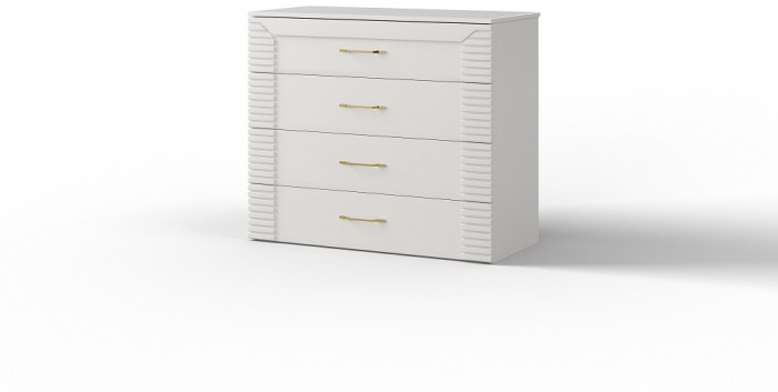 Модульная спальня "Карлин" - Белый текстурный/Корунд джелато