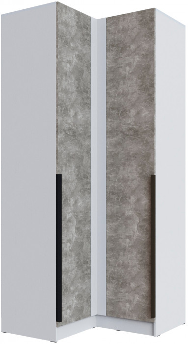 Шкаф Мадрид, композиция 19, Белый/Ателье светлое