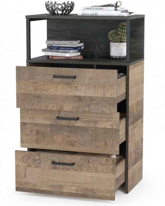 Трувор 13.307.02 Комод с ящиками, дуб гранж песочный/интра