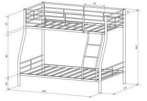 Двухъярусная кровать Гранада-2, коричневая