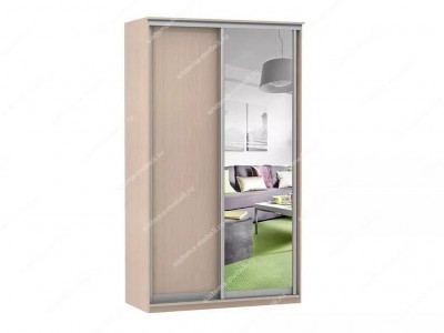 Шкаф купе Модерн 1190х600 2-х дверный 2-х секционный зеркало ясень