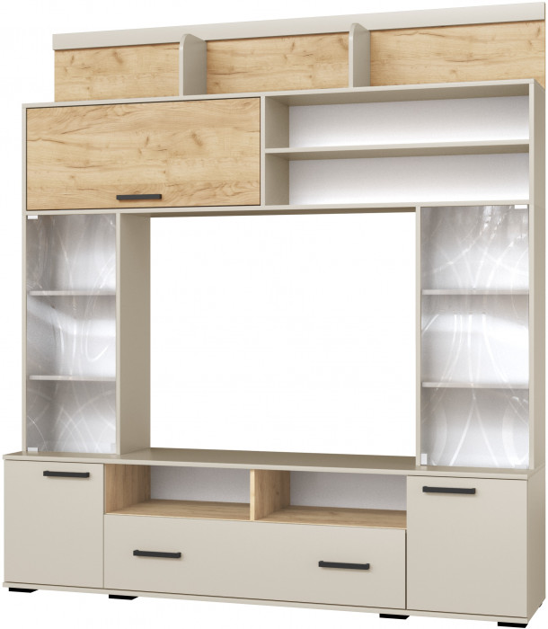 Гостиная Оскар-18 ОГЦС-2, Кашемир/Дуб крафт золотой