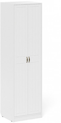 Прихожая П-6 Шкаф, белая шагрень/фасады МДФ белое дерево фрезеровка прованс