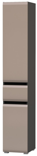 Сидней 13.202 Шкаф с ящиком, корпус антрацит/фасады: МДФ веллюто капучино