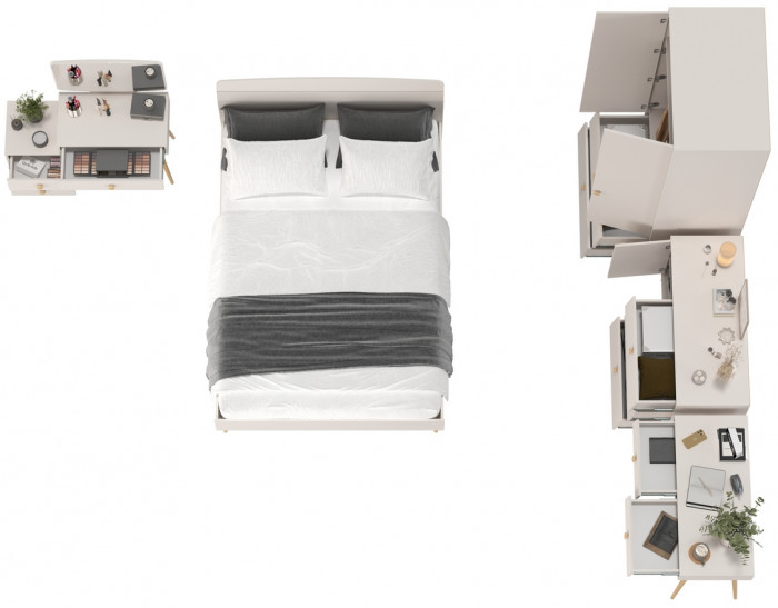 Афина Спальня 09-1400, кашемир серый