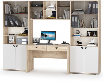 Бостон № 28, дуб эндгрейн элегантный/фасады МДФ милк рикамо софт