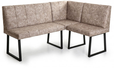 Модульный угловой диван Реал Латте/Черный муар