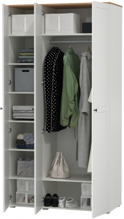 Остин Набор шкафов 01, белый шагрень/дуб крафт золотой