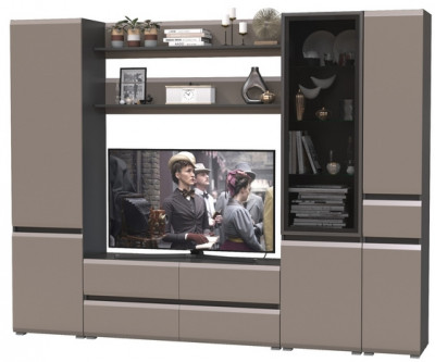 Сидней Комплектация № 061, корпус: антрацит/фасады: МДФ веллюто капучино