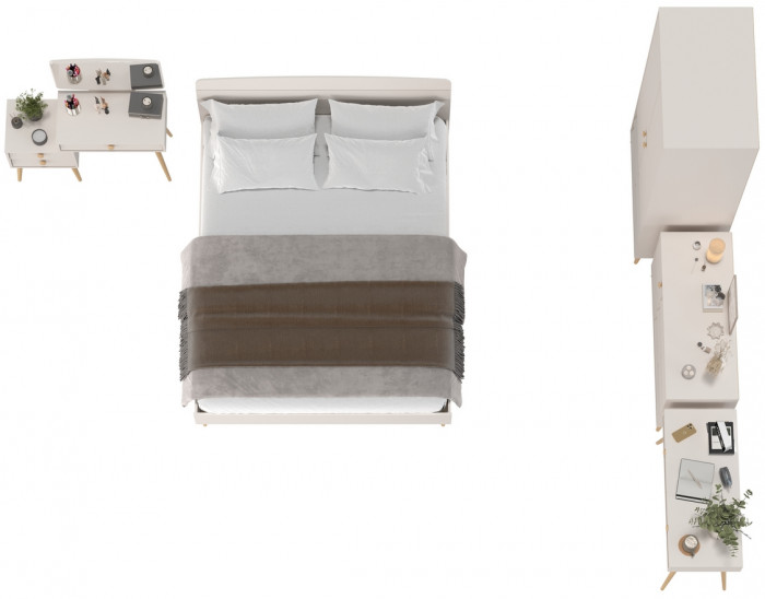 Афина Спальня 09-1600, кашемир серый