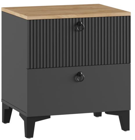 Тумба прикроватная Ника, Эйхория, Графит