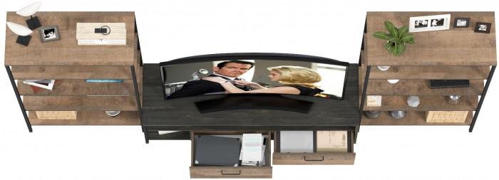 Трувор Гостиная 112, дуб гранж песочный/интра