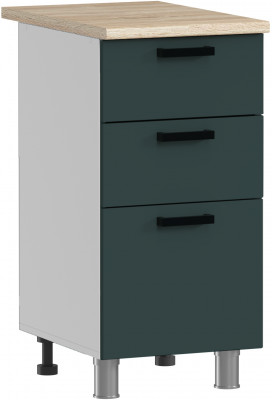 МК Аленушка Н3Я 400 Лаванда Изумруд, скоба черный (без столешницы)