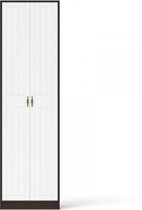 Прихожая П-6 Шкаф, венге/фасады МДФ белое дерево фрезеровка прованс