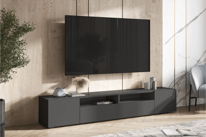 Тумба под ТВ Сити, графит (графит)