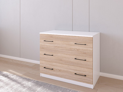 Комод 01/16 90х50х75 Белый/Сонома