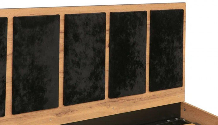 Кровать Либерти 51.19 Дуб вотан/Черный