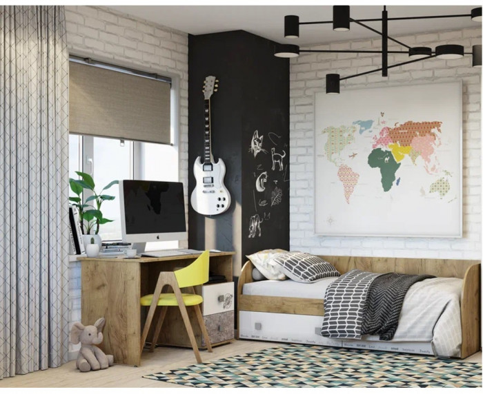 "Тренд" ПС-02 крафт/белый фп/бетон