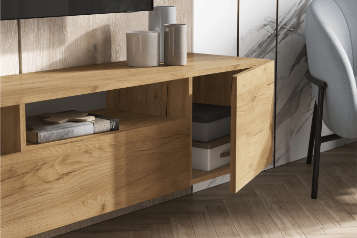 Тумба под ТВ Сити, дуб крафт (Дуб Крафт)