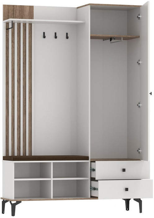 Прихожая Либерти опора h=150мм Белый / Дуб Каньон