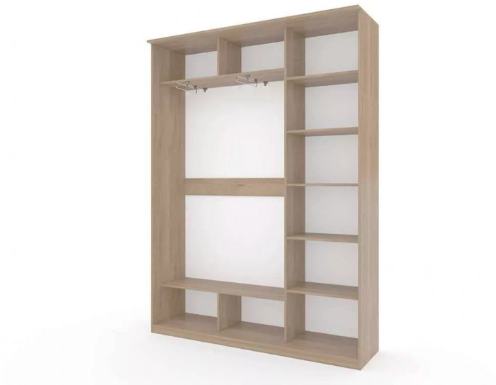 Шкаф купе Модерн 1776х450 3-х дверный 2-х секционный фотопечать №2 ясень