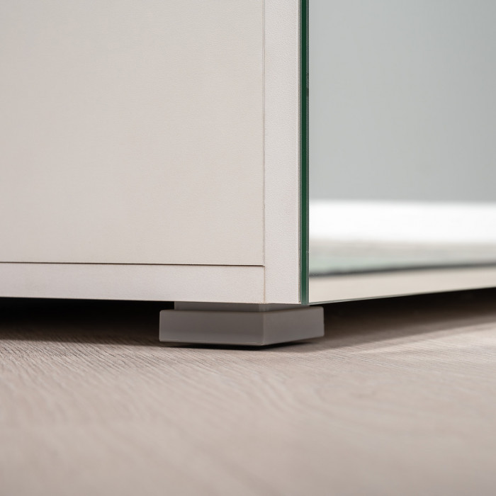 Октава Прихожая 09, цвет белый шагрень/дуб крафт золотой/фасады МДФ белый шагрень, ШхГхВ 129,3х35,4х197,6 см., универсальная сборка