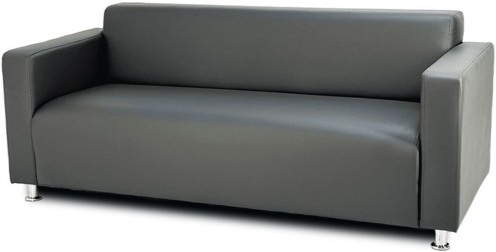 Диван прямой Томи, 160 см, экокожа, темно-серый