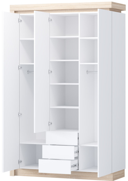 Астра Шкаф №2, Белый глянец/Сонома